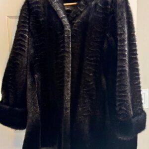 Hooded Faux Fur Coat - Jones of New York
